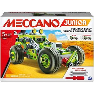 MECCANO - MA Auto A Retro Friction Junior – 3 modellen voertuigen met retrowrijving om te bouwen – bouwspel met 2 gereedschappen – 6055133 – speelgoed voor kinderen vanaf 5 jaar