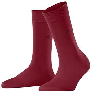 Burlington Bloomsbury W So Wolle Katoenen Sokken Effen Damessokken (1 stuk), Rood (Cranberry 8033) - Milieuvriendelijk