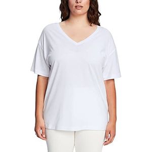 ESPRIT T-shirt Curvy Col V Tencel™, Blanc., 48