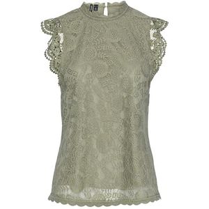 PIECES Pcolline SL Lace Top Noos BC T-shirt voor dames, Thee