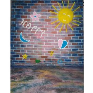 walimex Per stof achtergrond ""Happy"", 3x6 m