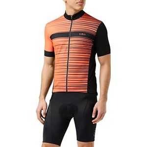 CMP Heren fiets-T-shirt met schaduweffect 30c7837, Oranje Flash