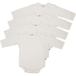 Pippi Body Ls Ao-printed (4-pack) - Blouse - Mixte bébé, Blanc, 62 cm