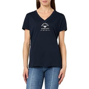 Emporio Armani Iconic Stretch Cotton Logoband Loungewear T-shirt voor dames, Marinier