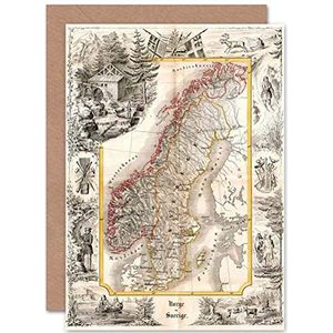 1847 MUNCH Noorwegen Zweden Antieke wenskaart