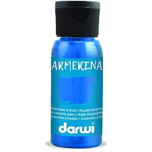 DARWI - DA0380050215C - Een fles glanzende keramische verf - blauw - 50 ml - Darwi CERAMIC - Keramische verf - Creatieve vrije tijd - Handmatige activiteit - DIY