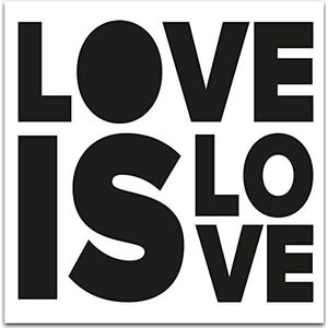 LGBTQ LGBTQ Wenskaart met opschrift ""Love Is Love Is Love"" LGBTQ etnische onweer, verjaardagskaart voor LGBTQ