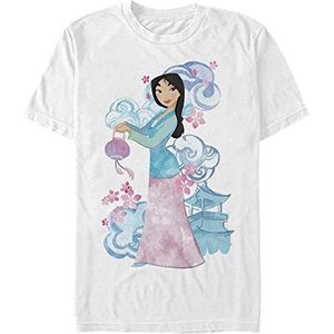 Disney Mulan T-shirt met korte mouwen bio sterkte en schoonheid uniseks, Wit