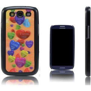 Xcessor Hardcover beschermhoes voor Samsung Galaxy S3 i9300, motief holografische harten