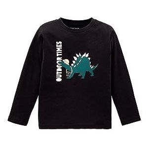 TOM TAILOR T-shirt à manches longues pour garçon avec imprimé dinosaure, Gris charbon (29476), 92-98
