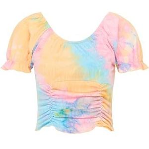 TEYLON T-shirt pour femme, Bleu multicolore., XS