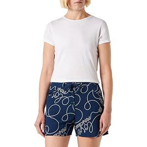 Love Moschino Short Coupe Droite avec Poches sur Les Côtés décontracté Femme, Bleu, 46