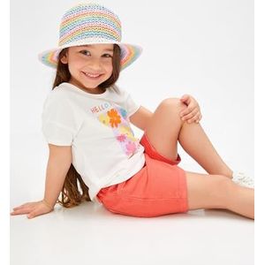 Koton Short en coton avec poches et ceinture élastique pour bébé fille, Orange (204), 18-24 Monate