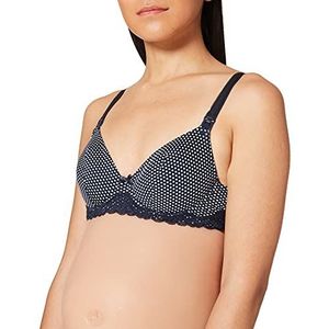 Noppies Spacer Dot Nursing Bra zwangerschapsbeha, meerkleurig (Dark Blue C165), met borstvoeding (maat fabrikant: C75), meerkleurig (Dark Blue C165)