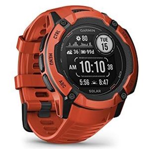Garmin Instinct 2X, Solar GPS-horloge, robuust en intelligent �– Flame Red – behuizing 50 mm