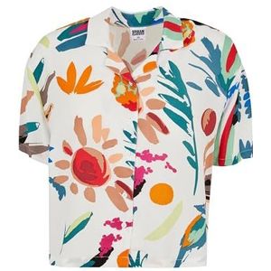 Urban Classics Viscose Resort dameshemd blouse bloemen Hawaiihemd in 4 kleuren maten XS tot 5XL, witte zandvrucht