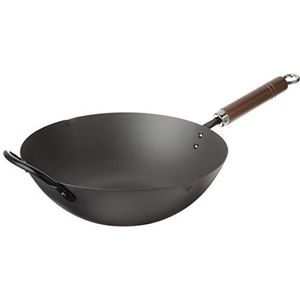 Yoshikawa Zwarte stalen Beijing Wok 89916-1