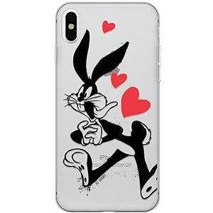 Originele Looney Tunes en officieel gelicentieerde iPhone XS Max hoes perfect aangepast aan de vorm van de smartphone, siliconen beschermhoes, gedeeltelijk transparant