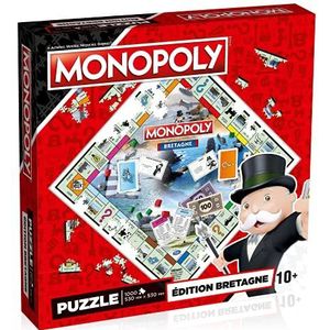 WINNING MOVES - Puzzel Monopoly Bretagne - 1000 stukjes - Franse versie