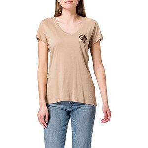 KEY LARGO Wildheart T-shirt voor dames met V-hals, Beige (1004)