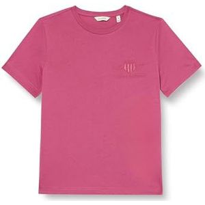 GANT Reg Tonal Shield SS T-shirt voor dames, Donkere lavendel