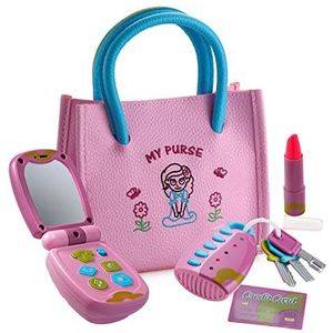 Dress Up America Princess Set voor meisjes met handtas, opvouwbare telefoon, afstandsbediening, lippenstift en creditcardspeelgoed voor kinderen