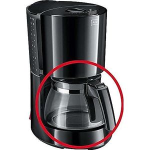 Melitta Koffiekan van glas, inhoud 1,25 l, voor filterkoffiezetapparaat Enjoy, zwart