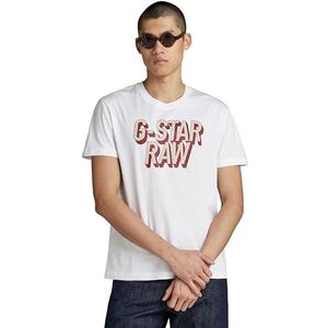 G-STAR RAW T-shirt 3D à pois pour homme Taille R T, Blanc (blanc D25021-336-110), L
