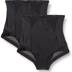 Playtex Gainante Silhouet Perfect Comfort damesslip (2 stuks), zwart.