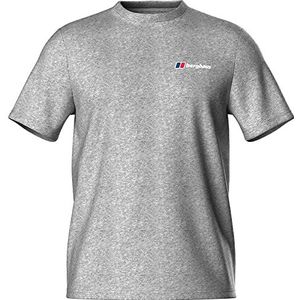 Berghaus T-shirt met biologisch logo voor en achter voor heren, Bci grijs gemêleerd