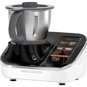 TOKIT Omni Cook All-in-One keukenmachine met 21 geïntegreerde 7-inch touchscreen-kookfuncties, voorgereinigde recepten, hakmolen, citruspers, mixer, gewicht, vacuüm, ijs en meer