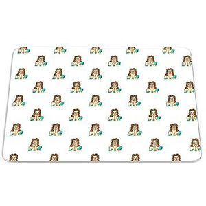 Bonamaison, Pop Art Rechthoekige muismat met digitale print, antislip onderkant, voor kantoor en thuis, 22 x 18 cm