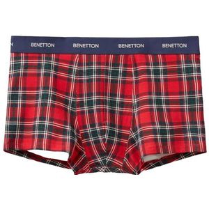 United Colors of Benetton Boxers pour homme, Tartan rouge 79Z, L