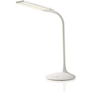 NEDIS Led-bureaulamp, dimbaar, 280 lm, oplaadbaar, touch-functie, wit
