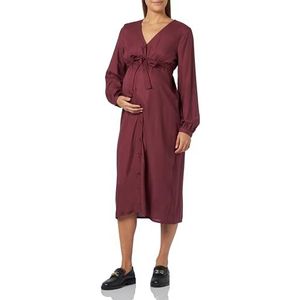 MAMA.LICIOUS Mlsophia Lia L/S Wo Midi Dress 2f A Damesjurk, Rood