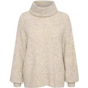 Cream Dames Rollneck Turtleneck Damestrui, Oat Melange