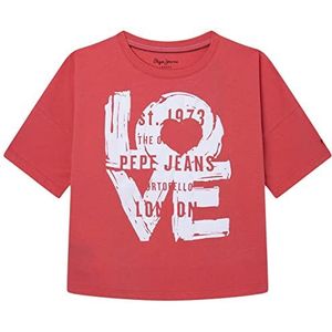 Pepe Jeans Noni T-shirt voor meisjes, Rood (Studio Red)