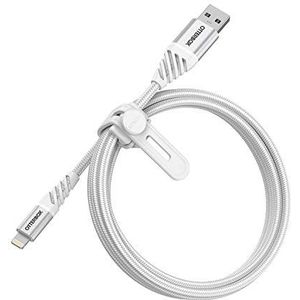 OtterBox USB A-Lightning 1 m versterkte gevlochten kabel, Performance Plus-serie, wit