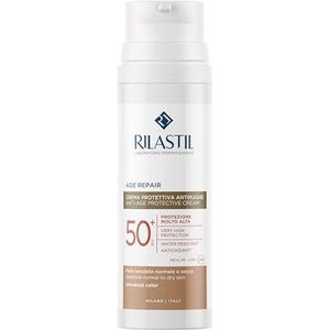 Rilastil Sun System Age Repair Photoprotecteur anti-âge SPF50+ Color, hydratant et raffermissant, pour tout type de peau - 50 ml