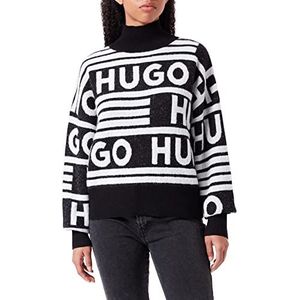 HUGO Sismina Dames Sweatshirt, Zwart 1, S, Zwart 1