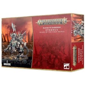 Warhammer Age of Sigmar Games Workshop Slaven to Darkness: Eternus Blade Of The First Prince/Chaos Lord on Daemonic Mount, Black
