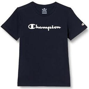 Champion Legacy American Side Tape S/S T-shirt voor kinderen en jongens, marineblauw, 3-4 jaar, Navy Blauw