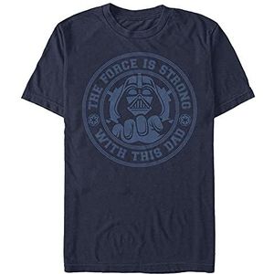 Star Wars Vader Dad Organic T-shirt met korte mouwen uniseks, Navy Blauw