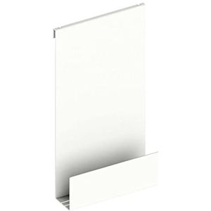 KEUCO Doucheplank van aluminium, wit, met afneembare mand, handdoekhaak en afvoersleuven, 32 x 60 x 12 cm, om op te hangen in de douche