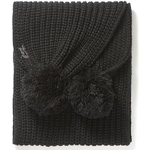 Karl Lagerfeld Paris Essentiële sjaal voor dames, zwart, eenheidsmaat, zwart.