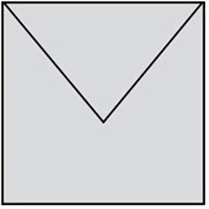 Paperado 5 vierkante enveloppen zilver Kleur: zilver