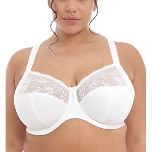 ELOMI Morgan Underwire damesbeha, stretch, kant, wit, 80E, Wit