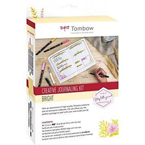 Tombow BUJO-SET2 Creatieve dagboekset, glanzend, notitieboek + keuze uit 7 producten van Tombow