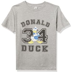 Disney Donald Duck Varsity Text #34 Portrait Boys T-Shirt, grijs gemêleerd Athletic XS, Athletic grijs gemêleerd