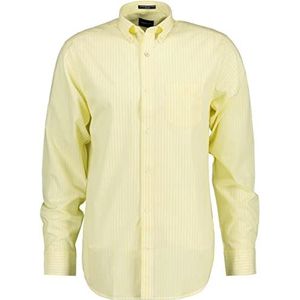 GANT REG Broadcloth Stripe BD Herenoverhemd Classic Lemonade Geel Lemonade Geel XL, Lemonade geel